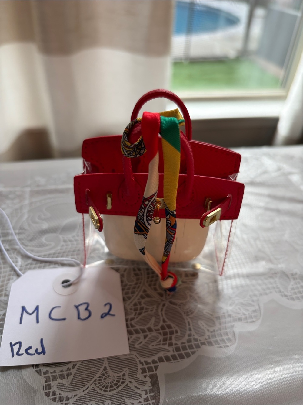 MCB2, Mini Clear Tote Bag Charm Keychain